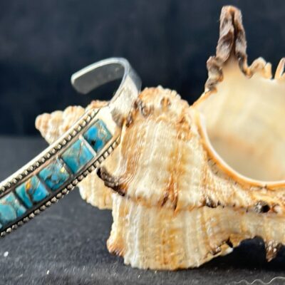 Matrix Turquoise Sterling Silver Cuff