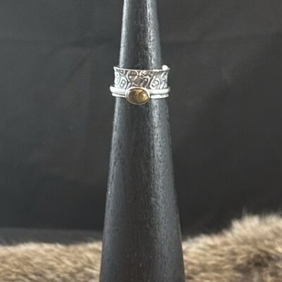 Tiger Eye Spinner Ring