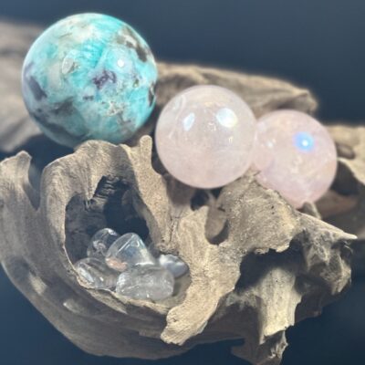 Pink Angel Aura Quartz Crystal Sphere