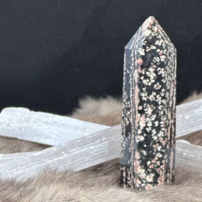 Firecracker Obsidian Crystal Tower