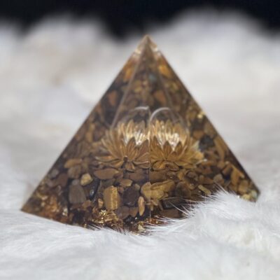 Crystal Pyramid with Tiger Eye