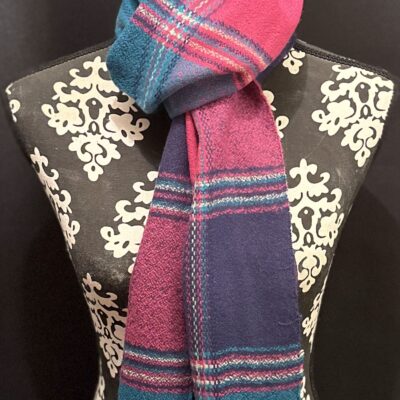 Blue & Mauve Scottish Cashmere Scarf