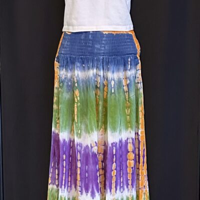 Blue, Green, Orange & Purple Tie Dye Harem Pants