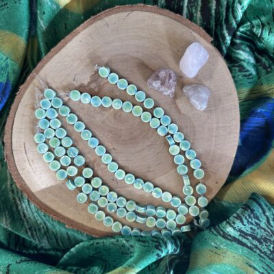 108 Count, 6mm Round Turquoise Glass Beads